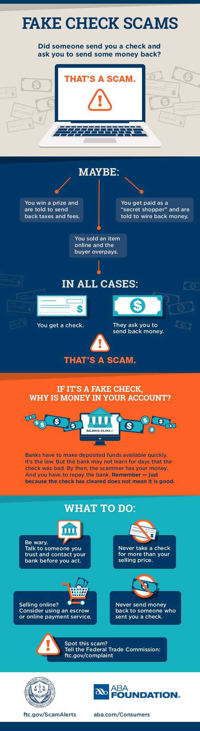 Fake check scams you should know.